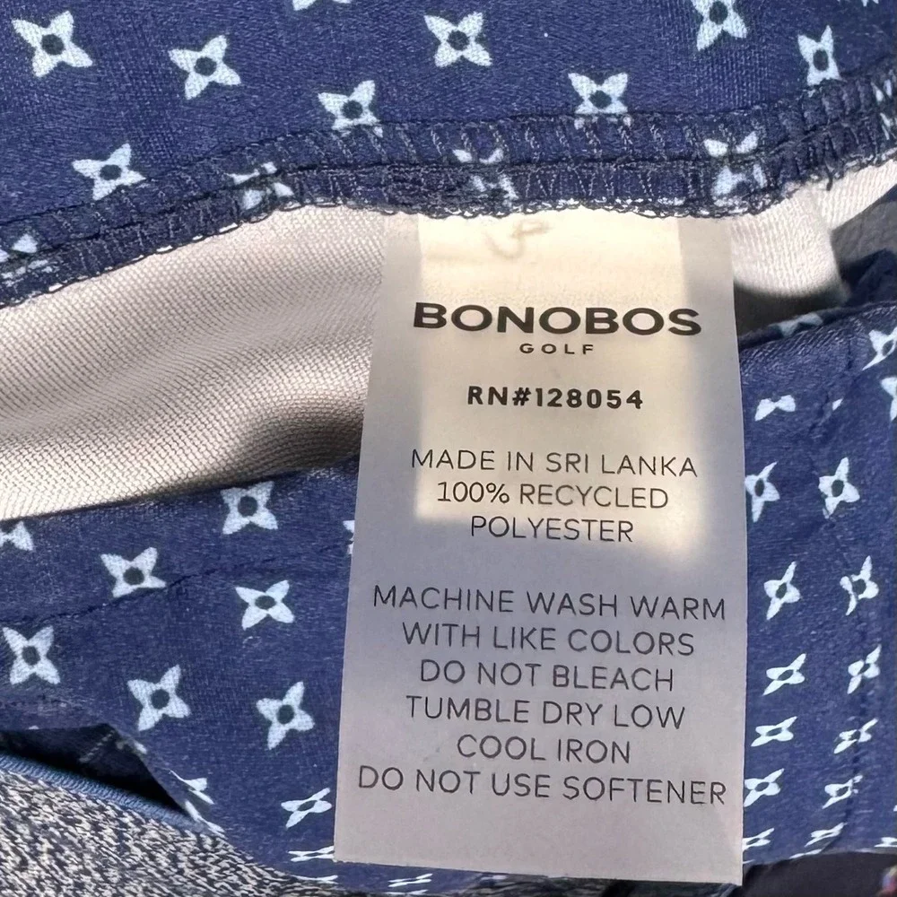 Bonobos Golf Men 33x31 Navy Blue Mallard Ducks Slim Taper Leg Performance Pants